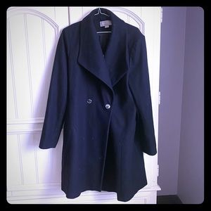 Black Michael Kors Pea Coat (Wool)